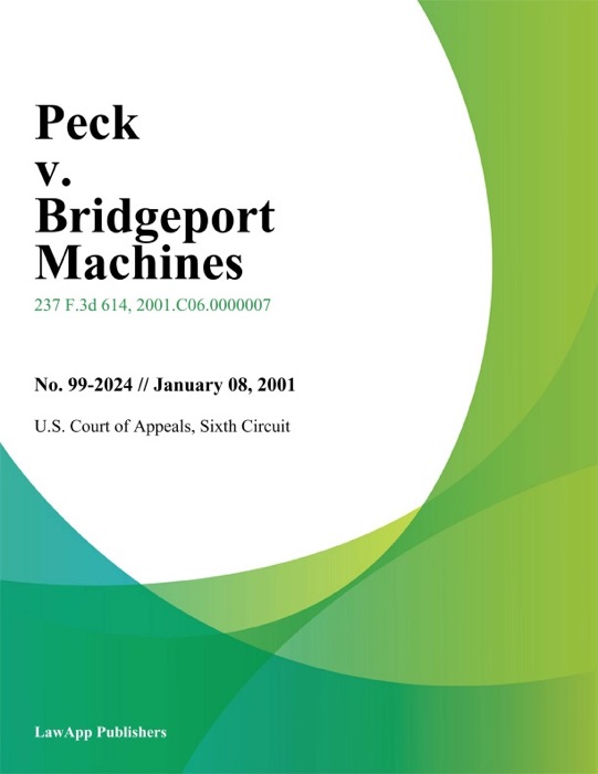 Peck V. Bridgeport Machines