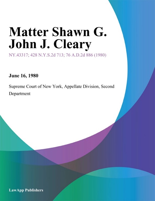 Matter Shawn G. John J. Cleary