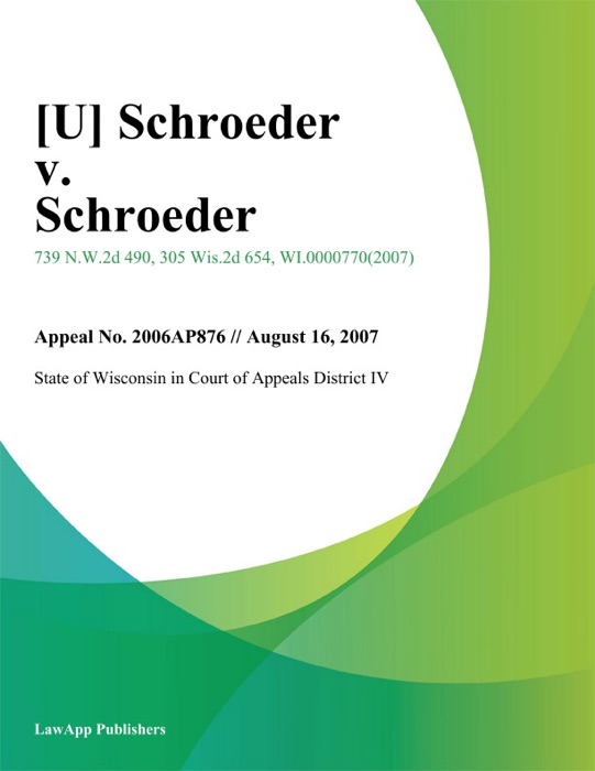 Schroeder v. Schroeder