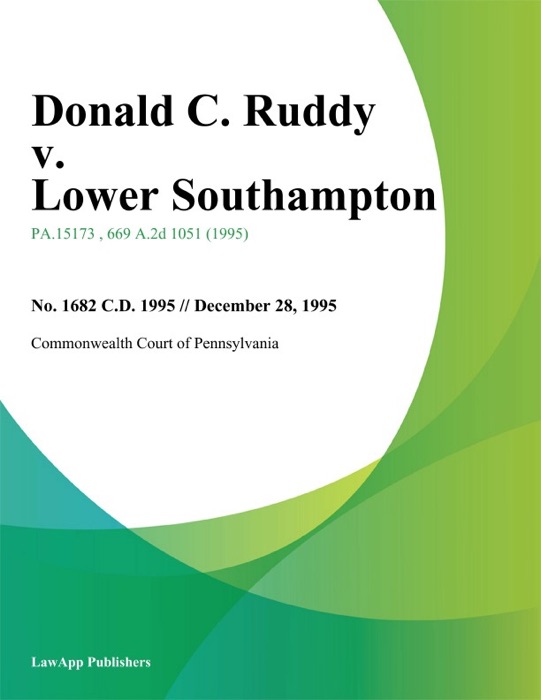 Donald C. Ruddy v. Lower Southampton