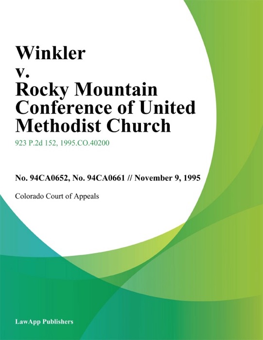 Winkler V. Rocky Mountain Conference Of United Methodist Church