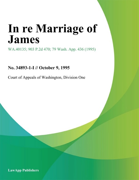 In Re Marriage Of James