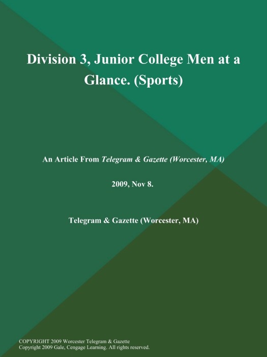 Division 3, Junior College Men at a Glance (Sports)