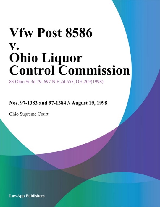 Vfw Post 8586 V. Ohio Liquor Control Commission