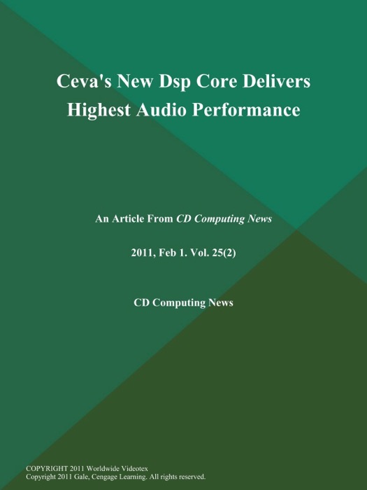Ceva's New Dsp Core Delivers Highest Audio Performance