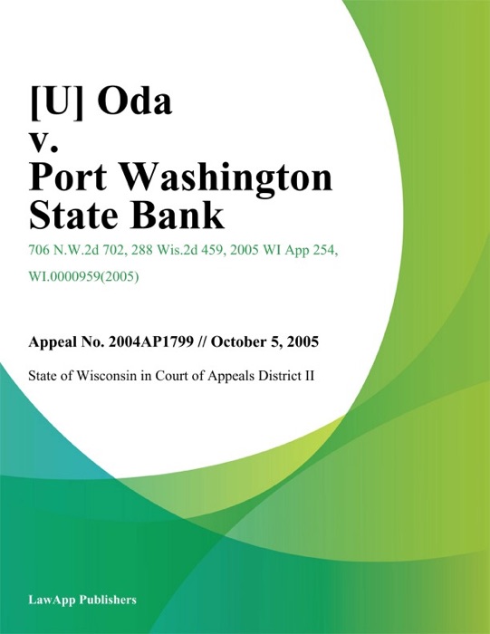 Oda v. Port Washington State Bank