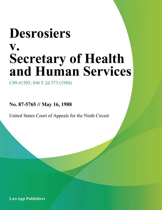 Desrosiers V. Secretary Of Health And Human Services