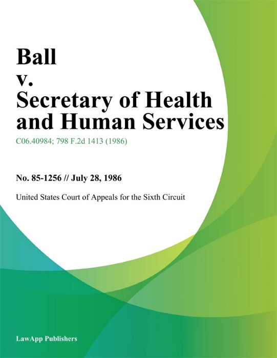 Ball v. Secretary of Health and Human Services