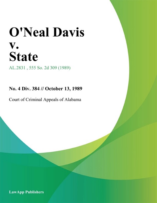 O'Neal Davis v. State
