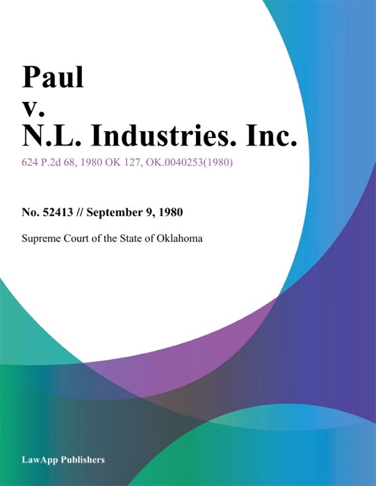 Paul v. N.L. Industries. Inc.