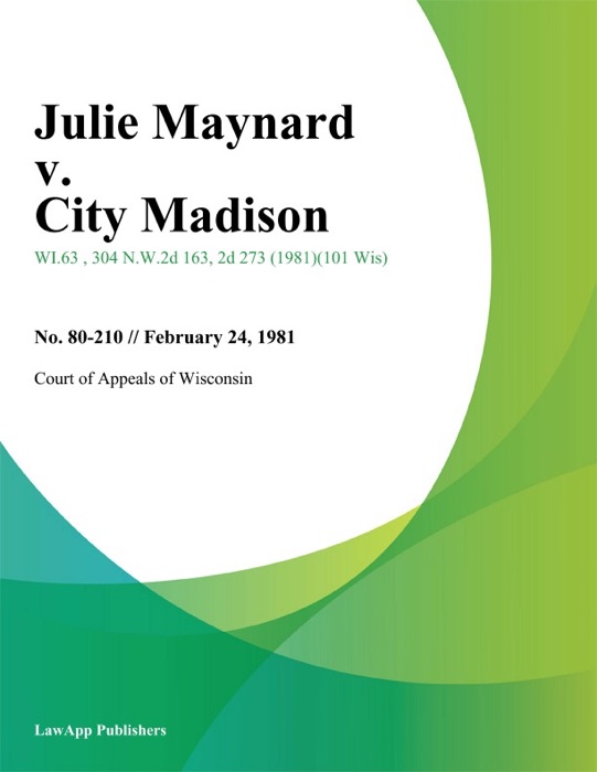 Julie Maynard v. City Madison