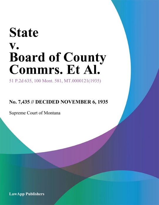 State v. Board of County Commrs. Et Al.