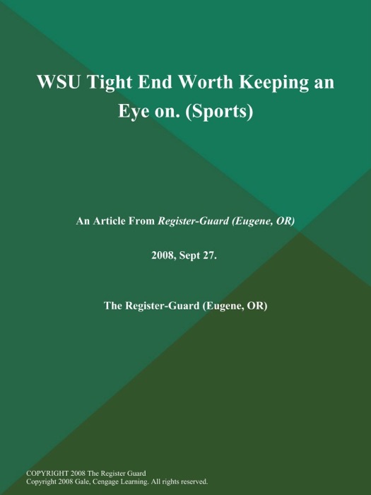 WSU Tight End Worth Keeping an Eye on (Sports)