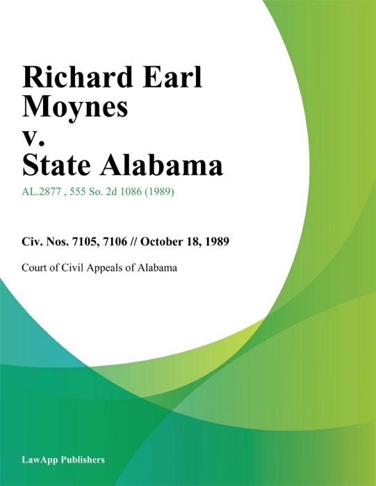 Richard Earl Moynes v. State Alabama