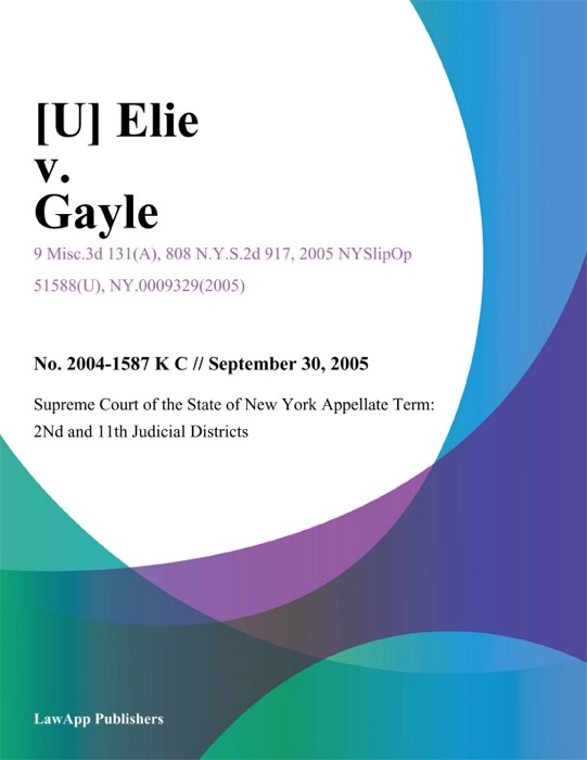 Elie v. Gayle