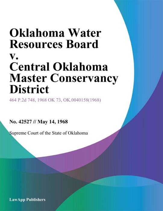 Oklahoma Water Resources Board v. Central Oklahoma Master Conservancy District