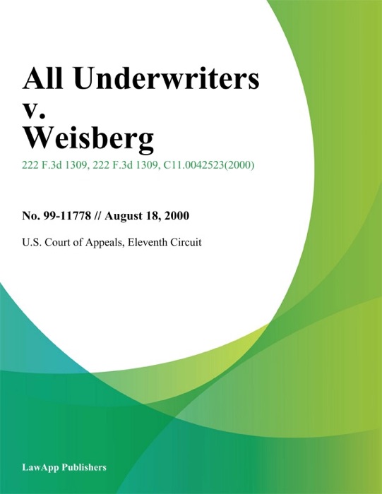 All Underwriters v. Weisberg