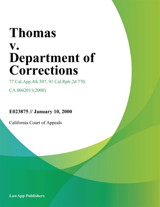 Thomas V. Department Of Corrections