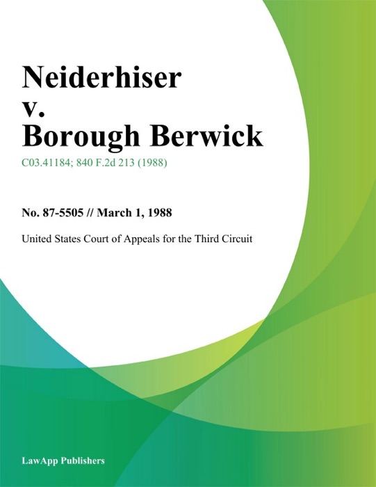 Neiderhiser v. Borough Berwick