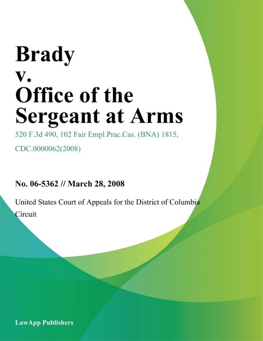 Brady V. Office Of The Sergeant At Arms