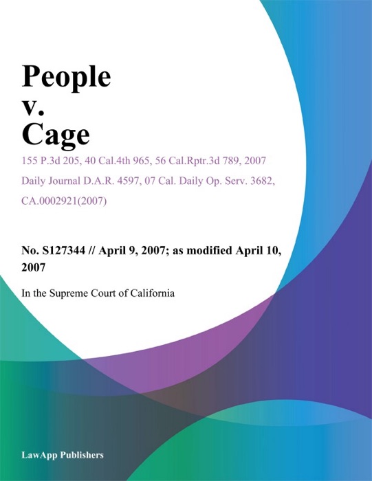 People V. Cage
