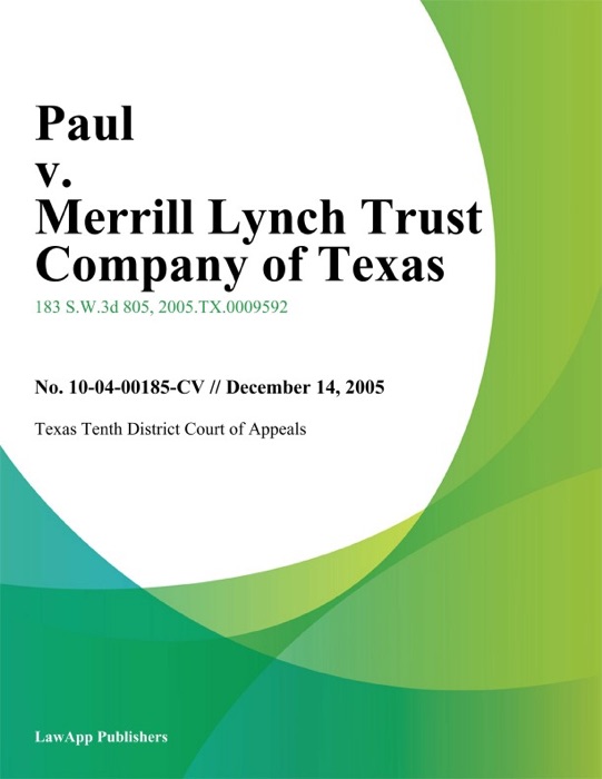 Paul v. Merrill Lynch Trust Company of Texas