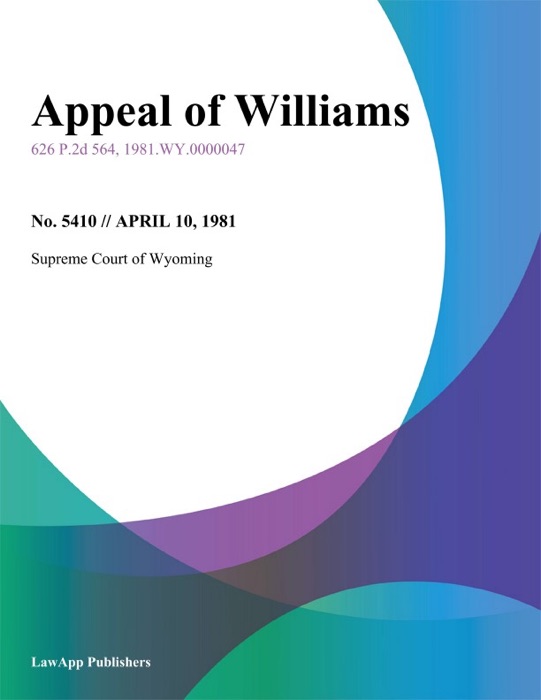 Appeal of Williams