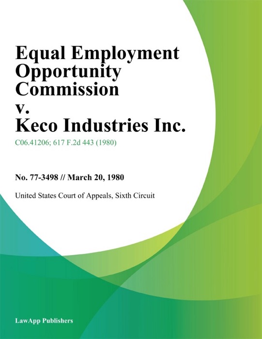 Equal Employment Opportunity Commission v. Keco Industries Inc.