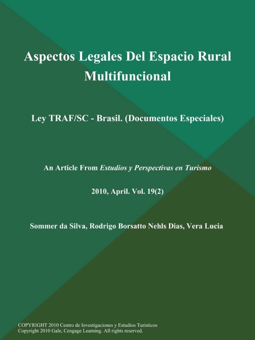 Aspectos Legales Del Espacio Rural Multifuncional: Ley TRAF/SC - Brasil (Documentos Especiales)