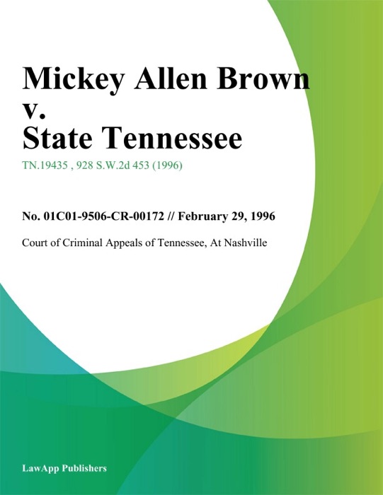 Mickey Allen Brown v. State Tennessee