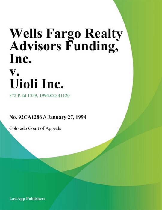 Wells Fargo Realty Advisors Funding