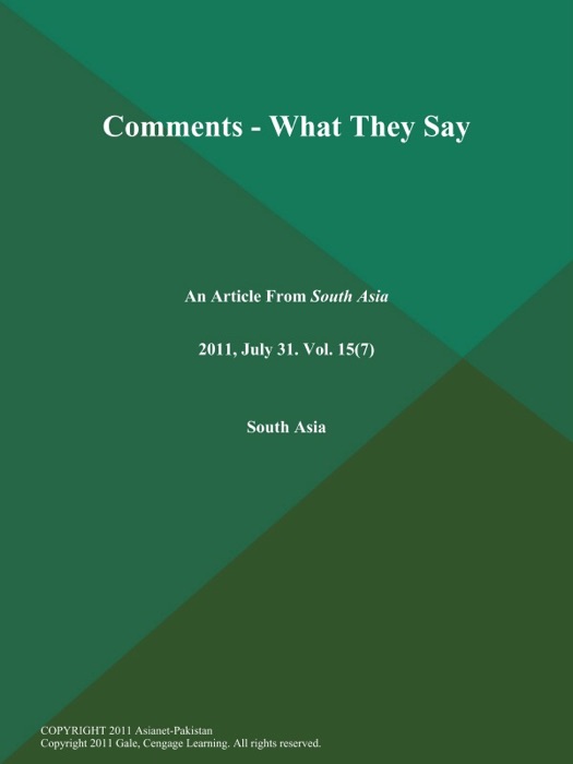 Comments - What They Say: