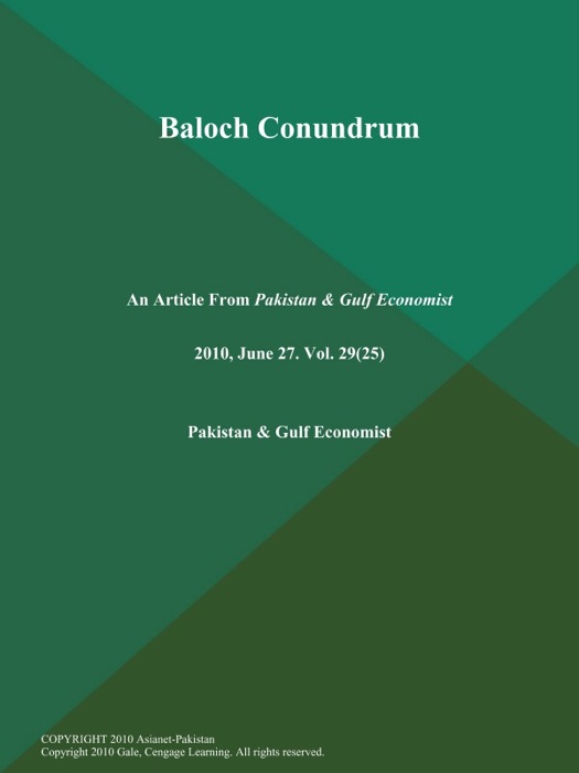 BALOCH CONUNDRUM