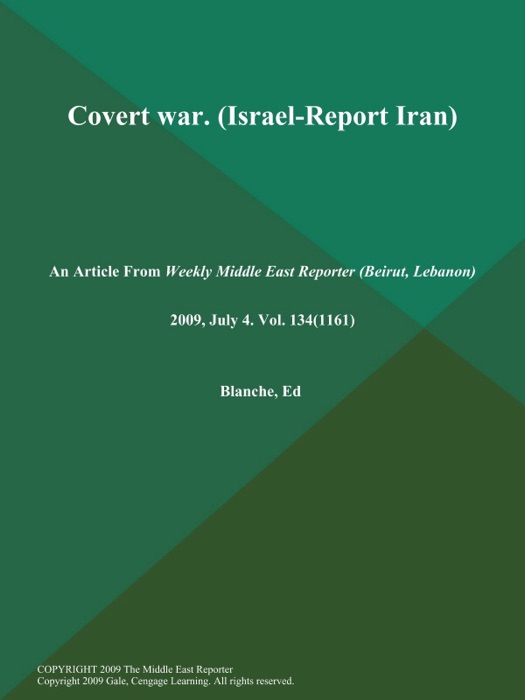 Covert War (Israel-Report: Iran)