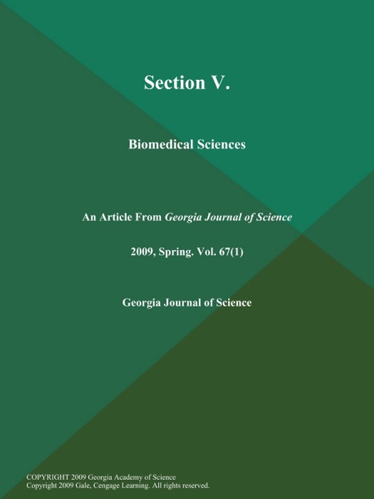 Section V: Biomedical Sciences