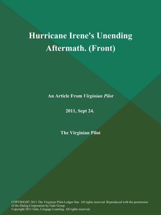Hurricane Irene's Unending Aftermath (Front)