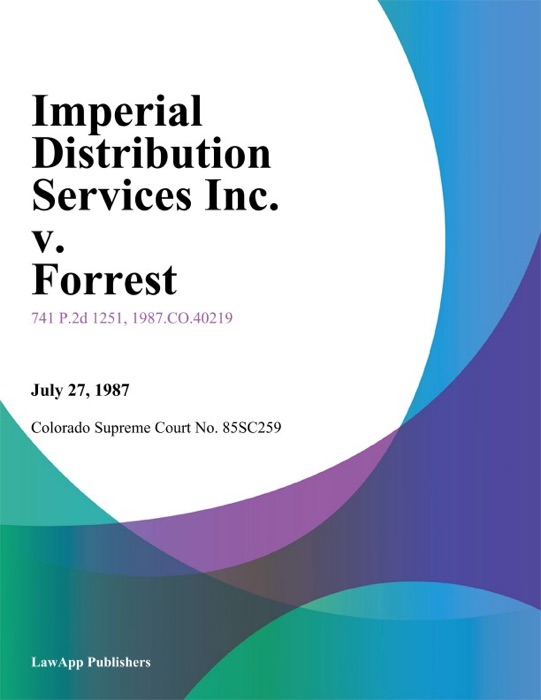 Imperial Distribution Services Inc. V. Forrest