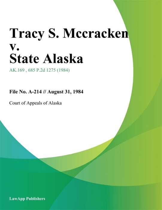 Tracy S. Mccracken v. State Alaska