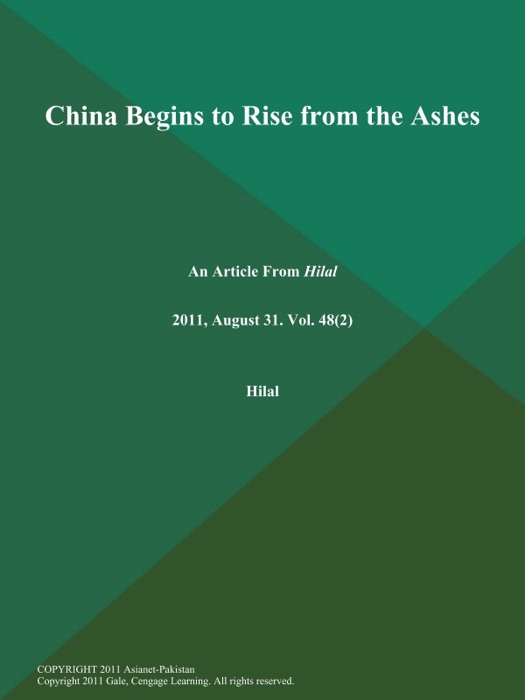 China Begins to Rise from the Ashes