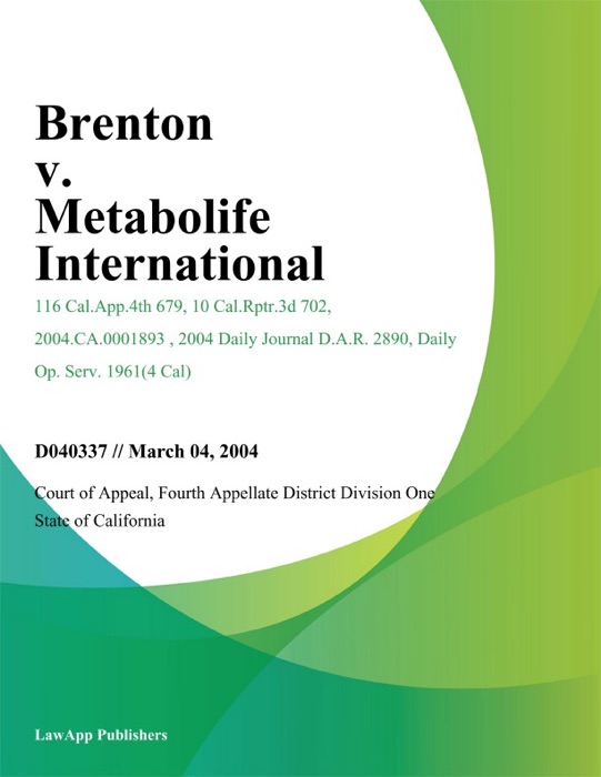 Brenton v. Metabolife International