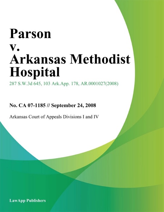 Parson v. Arkansas Methodist Hospital