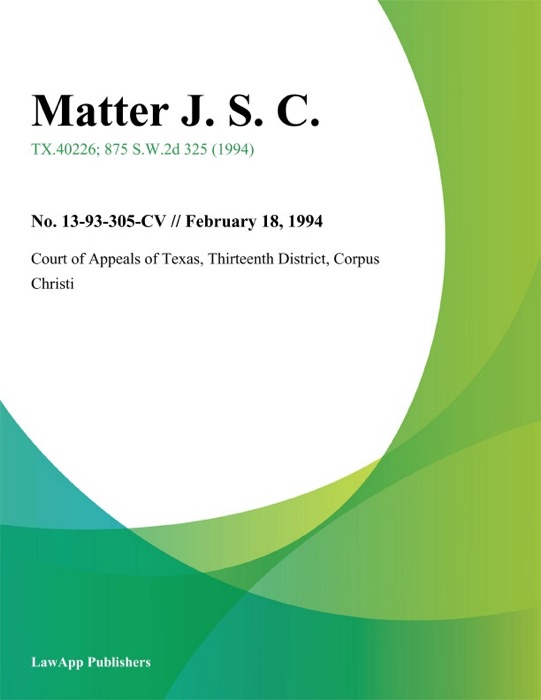 Matter J. S. C.