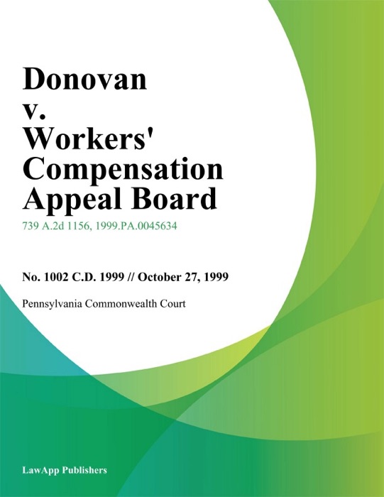 Donovan V. Workers' Compensation Appeal Board