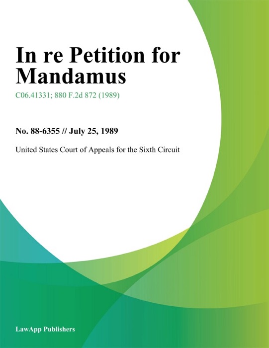 In Re Petition For Mandamus