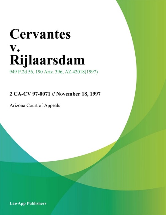 Cervantes V. Rijlaarsdam