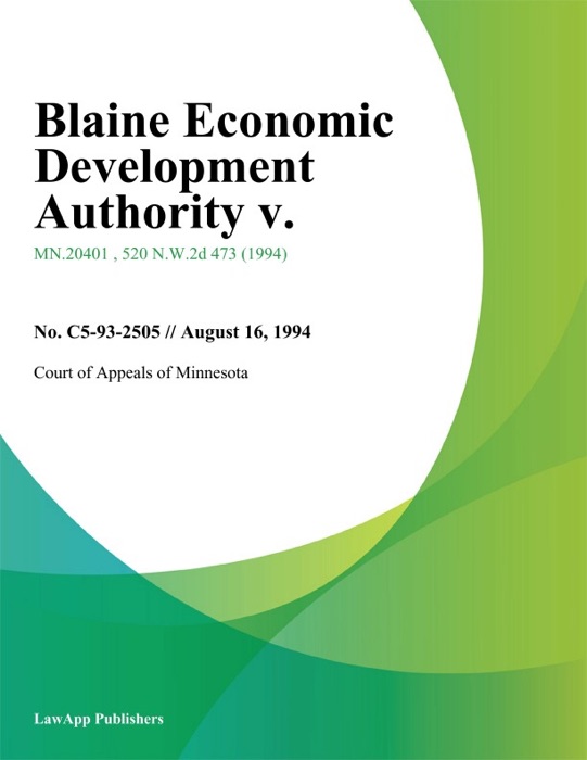 Blaine Economic Development Authority v.