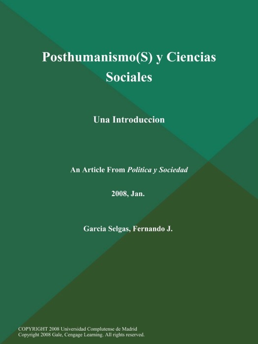 Sujecion y Poder en El Posthumanismo