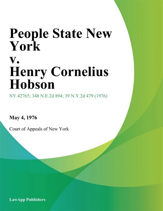 People State New York v. Henry Cornelius Hobson