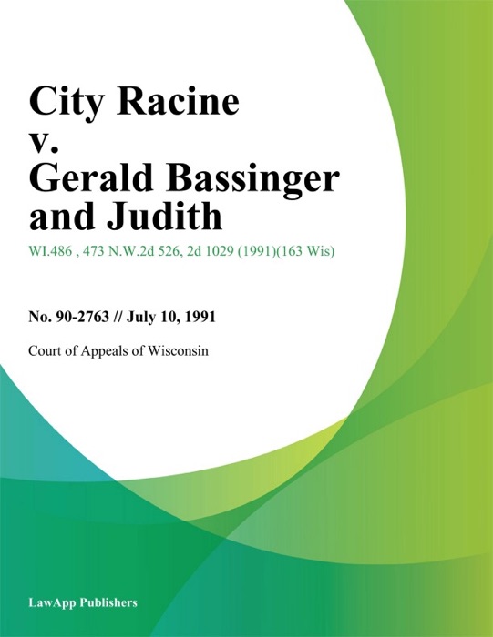 City Racine v. Gerald Bassinger and Judith