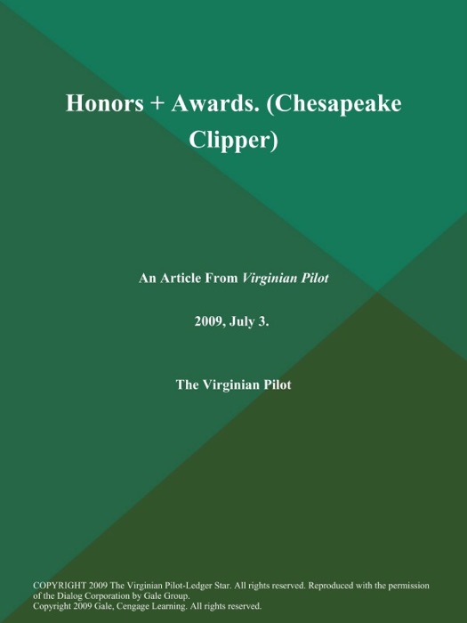 Honors + Awards (Chesapeake Clipper)